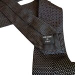Giorgio Armani - cravatta vintage nera a pois - 100% seta