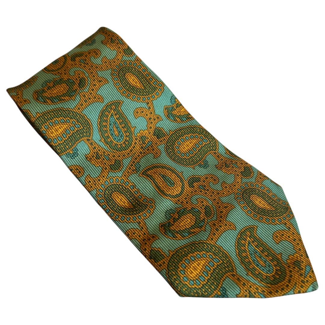 IMG_5568 Hugo Boss - cravatta vintage verde - 100% seta