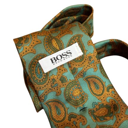 Hugo Boss - cravatta vintage verde - 100% seta