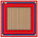 Borbonese - Foulard rosso e beige - 100% seta