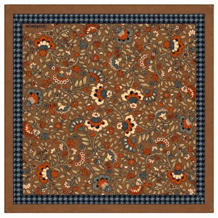 Gianni Versace - Foulard marrone e verde - 100% seta