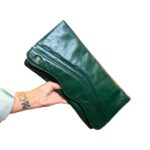 Borsa vintage - vera pelle verde