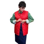 Najoleari - gilet vintage trapuntato rosso