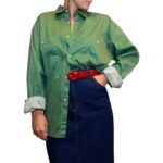 Camicia vintage verde - 100% cotone