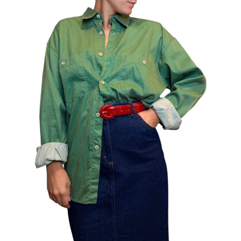 Camicia vintage verde - 100% cotone