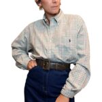 Ralph Lauren - camicia a quadretti rosa e marrone