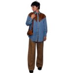 Camicia vintage in denim stile western