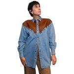 Camicia vintage in denim stile western