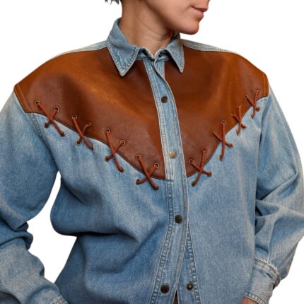 Camicia vintage in denim stile western