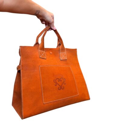 Borsa vintage - vera pelle arancione
