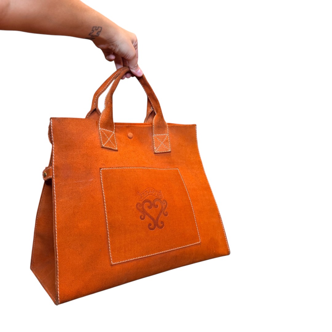 IMG_5828 Borsa vintage - vera pelle arancione