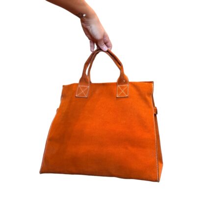 Borsa vintage - vera pelle arancione