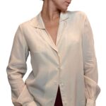 Camicia vintage beige - misto seta