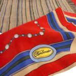 Borbonese - Foulard rosso e beige - 100% seta