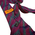 Missoni - cravatta vintage rossa e verde - 100% seta