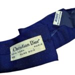 Christian Dior - cravatta vintage blu - 100% seta - immagine 2