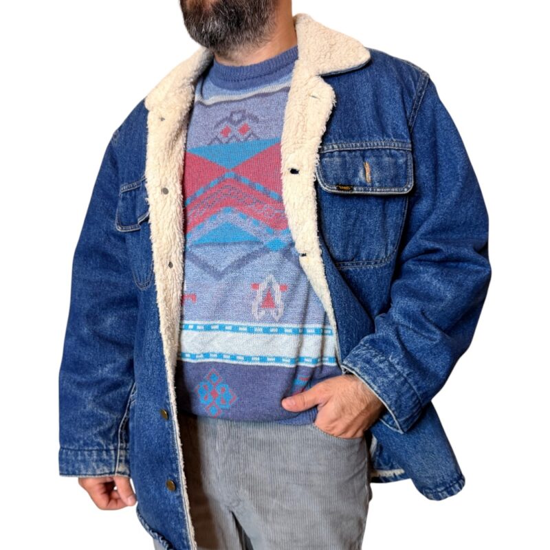 Lee - giacca sherpa in denim