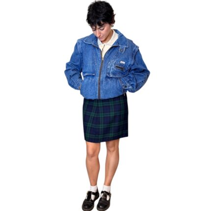 Giacca vintage in denim con maniche staccabili