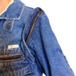 Giacca vintage in denim con maniche staccabili