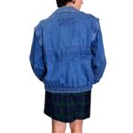Giacca vintage in denim con maniche staccabili