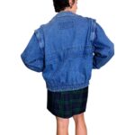 Giacca vintage in denim con maniche staccabili