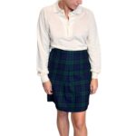 Gonna vintage tartan - blu e verde