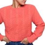 Benetton - Maglione vintage corallo