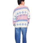 Maglione vintage - rosa e azzurro