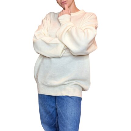 Ragno - maglione vintage bianco - 100% lana