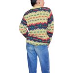 Maglione vintage verde fantasia
