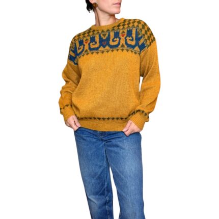 Maglione vintage senape