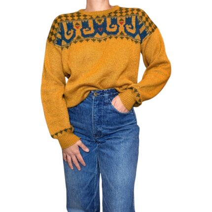 Maglione vintage senape
