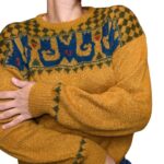 Maglione vintage senape