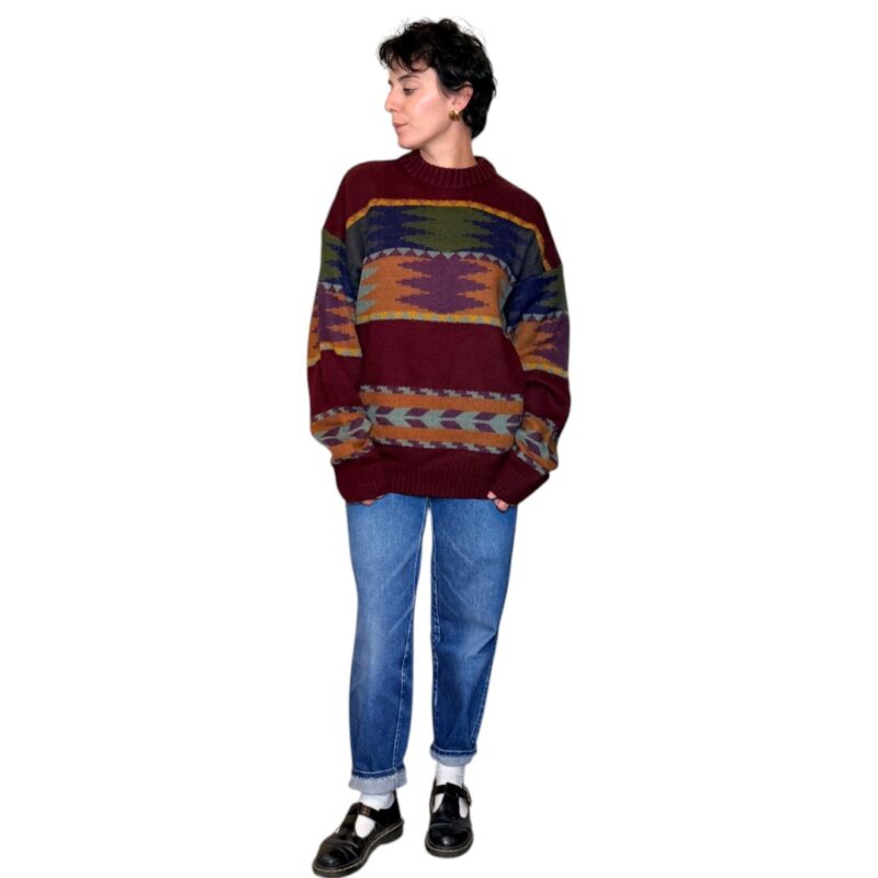 Maglione vintage bordeaux