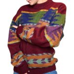 Maglione vintage bordeaux