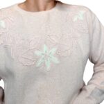 Maglione vintage rosa in angora