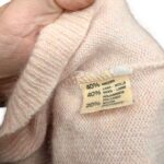 Maglione vintage rosa in angora