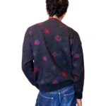 Maglione vintage nero fantasia