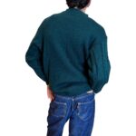 Maglione vintage intrecciato verde petrolio
