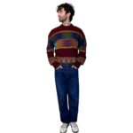 Maglione vintage bordeaux