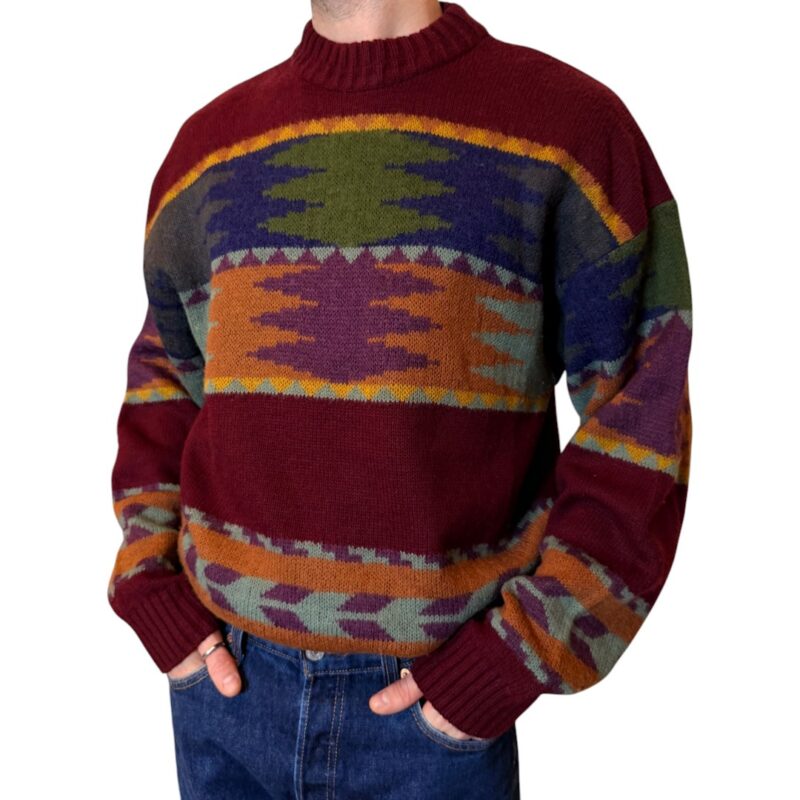 Maglione vintage bordeaux