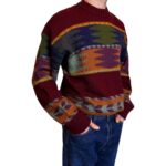 Maglione vintage bordeaux