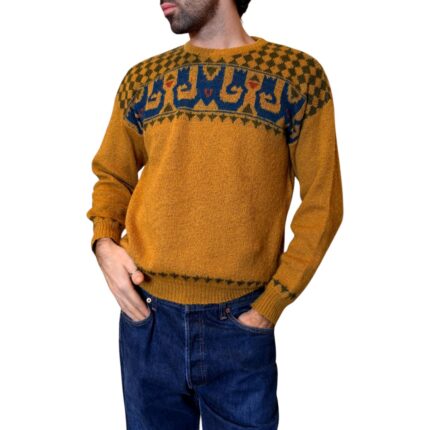 Maglione vintage senape