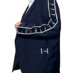 Vintage Groove Upcycling - Blazer nero - inserti Nike logo