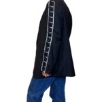 Vintage Groove Upcycling - Blazer nero - inserti Nike logo