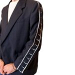 Vintage Groove Upcycling - Blazer nero - inserti Nike logo