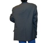 Vintage Groove Upcycling - Blazer grigio - inserti Adidas verde