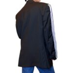 Vintage Groove Upcycling - Blazer grigio scuro - inserti Adidas viola